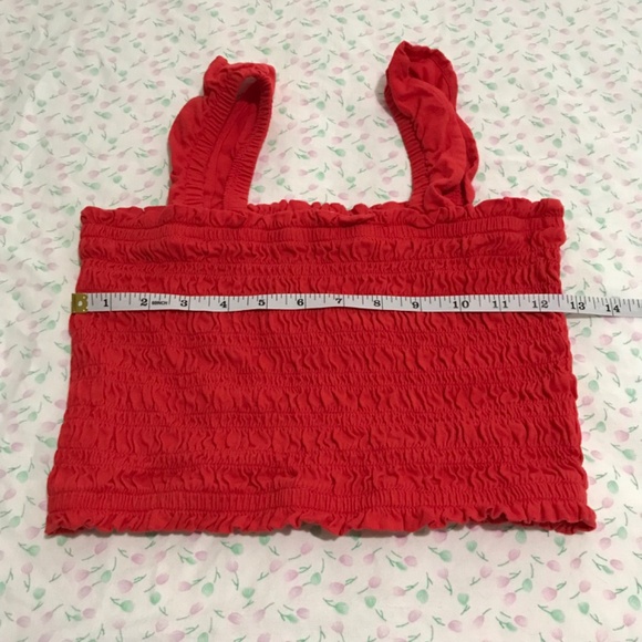 NWOT GAP Kids Cotton Smocked Tube Top Red Girls XXL/Women's S - Picture 2 of 6